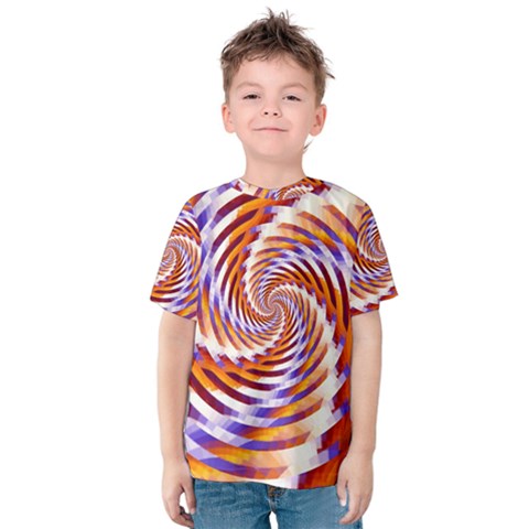 Woven Colorful Waves Kids  Cotton Tee by designworld65