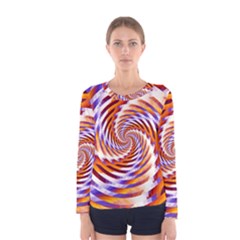 Woven Colorful Waves Women s Long Sleeve Tee