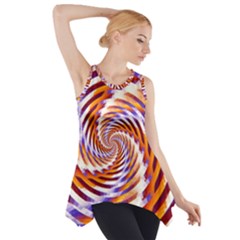 Woven Colorful Waves Side Drop Tank Tunic by designworld65