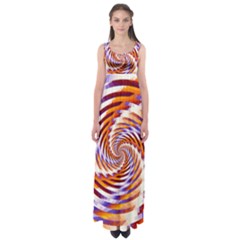 Woven Colorful Waves Empire Waist Maxi Dress by designworld65