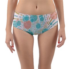 Bubbles Reversible Mid-waist Bikini Bottoms by linceazul