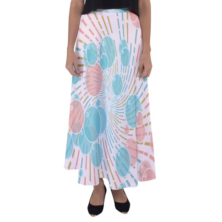 Bubbles Flared Maxi Skirt