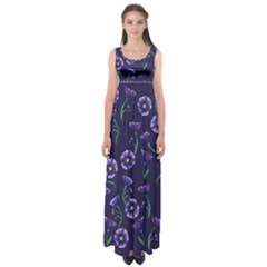 Floral Empire Waist Maxi Dress by BubbSnugg