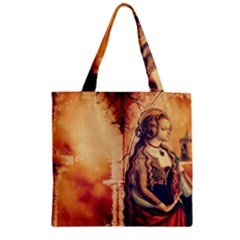 Fantasy Art Painting Magic Woman  Zipper Grocery Tote Bag by paulaoliveiradesign