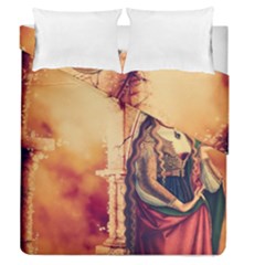 Fantasy Art Painting Magic Woman  Duvet Cover Double Side (queen Size) by paulaoliveiradesign