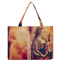 Fantasy Art Painting Magic Woman  Zipper Medium Tote Bag by paulaoliveiradesign