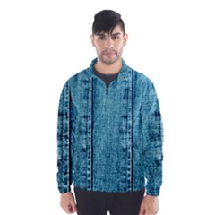 Denim Jeans Fabric Texture Wind Breaker (men) by paulaoliveiradesign