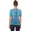 Denim Jeans Fabric Texture Short Sleeve Top View2