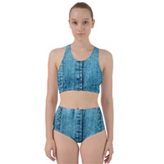 Denim Jeans Fabric Texture Bikini Swimsuit Spa Swimsuit 