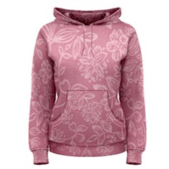 Floral Rose Flower Embroidery Pattern Women s Pullover Hoodie by paulaoliveiradesign