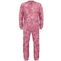 Floral Rose Flower Embroidery Pattern Onepiece Jumpsuit (men)  by paulaoliveiradesign