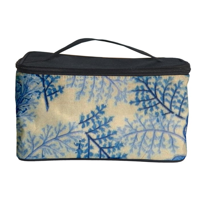 Fabric Embroidery Blue Texture Cosmetic Storage Case