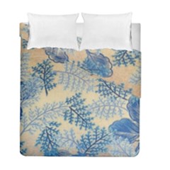 Fabric Embroidery Blue Texture Duvet Cover Double Side (full/ Double Size) by paulaoliveiradesign