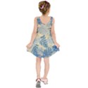 Fabric Embroidery Blue Texture Kids  Sleeveless Dress View2