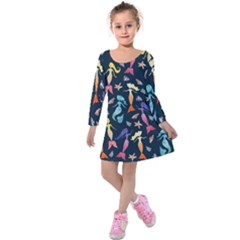 Mermaids Kids  Long Sleeve Velvet Dress by BubbSnugg