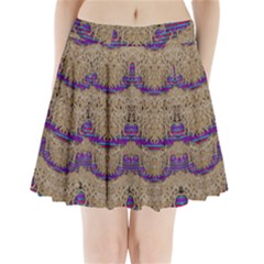 Pearl Lace And Smiles In Peacock Style Pleated Mini Skirt by pepitasart