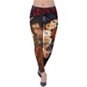 Steampunk, Beautiful Steampunk Lady With Clocks And Gears Velvet Leggings View1