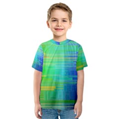 Colors Rainbow Pattern Kids  Sport Mesh Tee