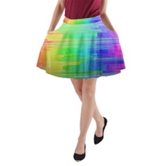 Colors Rainbow Pattern A-line Pocket Skirt by paulaoliveiradesign