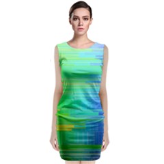 Colors Rainbow Pattern Classic Sleeveless Midi Dress by paulaoliveiradesign