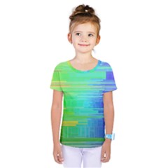 Colors Rainbow Pattern Kids  One Piece Tee