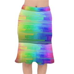 Colors Rainbow Pattern Mermaid Skirt