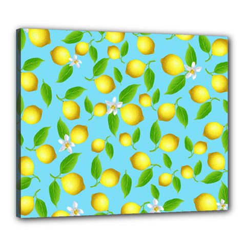 Lemon Pattern Canvas 24  X 20 