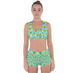 Lemon Pattern Racerback Boyleg Bikini Set