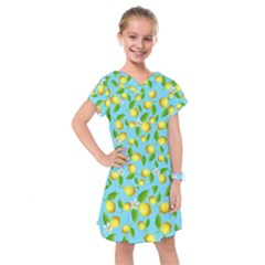 Lemon Pattern Kids  Drop Waist Dress