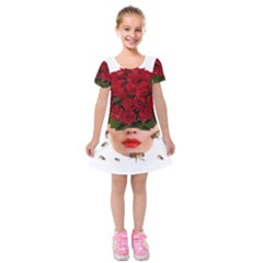 Beautiful Life Kids  Short Sleeve Velvet Dress by Valentinaart