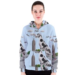 Great Dane Women s Zipper Hoodie by Valentinaart