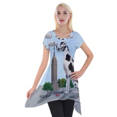 Great Dane Short Sleeve Side Drop Tunic by Valentinaart