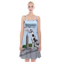 Great Dane Spaghetti Strap Velvet Dress by Valentinaart