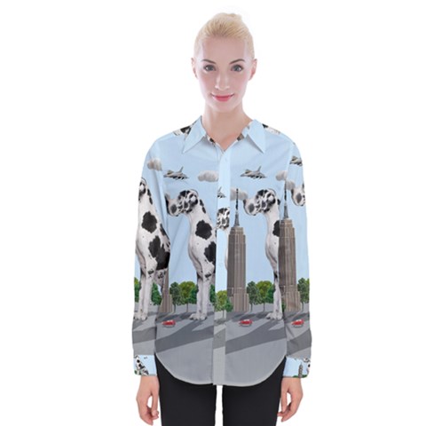 Great Dane Womens Long Sleeve Shirt by Valentinaart