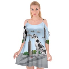 Great Dane Cutout Spaghetti Strap Chiffon Dress