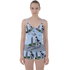 Great Dane Tie Front Two Piece Tankini by Valentinaart