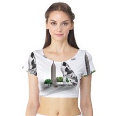 Great Dane Short Sleeve Crop Top (tight Fit) by Valentinaart