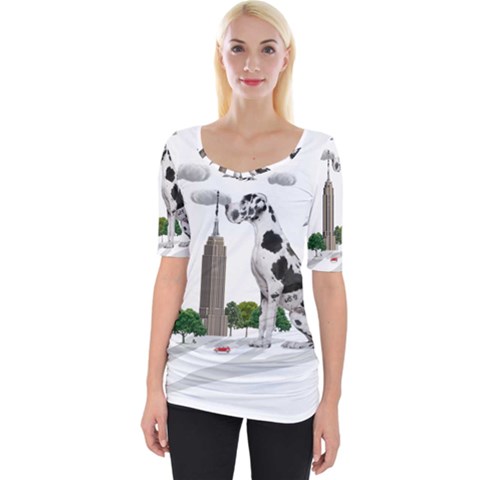 Great Dane Wide Neckline Tee by Valentinaart