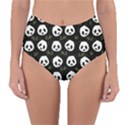 Panda pattern Reversible High-Waist Bikini Bottoms View1