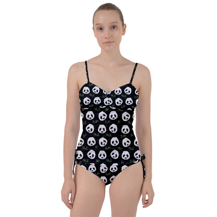 Panda pattern Sweetheart Tankini Set