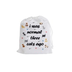 I Was Normal Three Cats Ago Drawstring Pouches (medium)  by Valentinaart