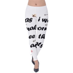 I Was Normal Three Cats Ago Velvet Leggings by Valentinaart