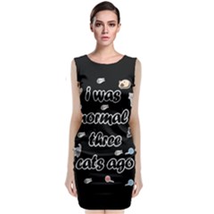 I Was Normal Three Cats Ago Classic Sleeveless Midi Dress by Valentinaart