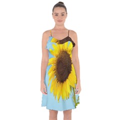 Sunflower Ruffle Detail Chiffon Dress