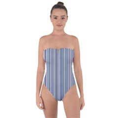 Lines Tie Back One Piece Swimsuit