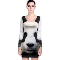 Panda Face Long Sleeve Bodycon Dress