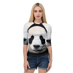 Panda Face Quarter Sleeve Raglan Tee