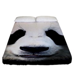 Panda Face Fitted Sheet (king Size) by Valentinaart