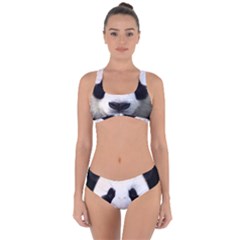 Panda Face Criss Cross Bikini Set