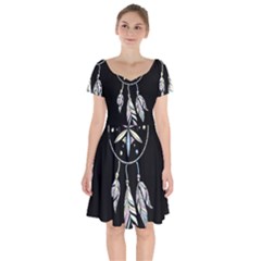 Dreamcatcher  Short Sleeve Bardot Dress